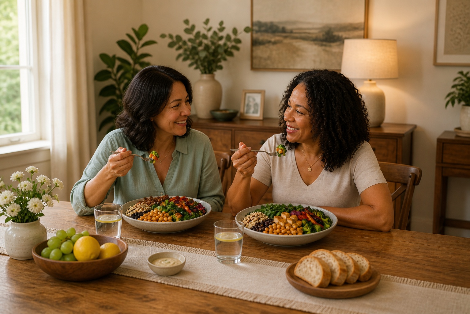 woman over 40 intermittent fasting 16:8 healthy morning routine