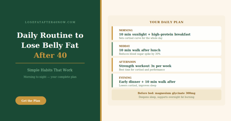 Daily Routine to Lose Belly Fat After 40 (Simple Habits That Work)