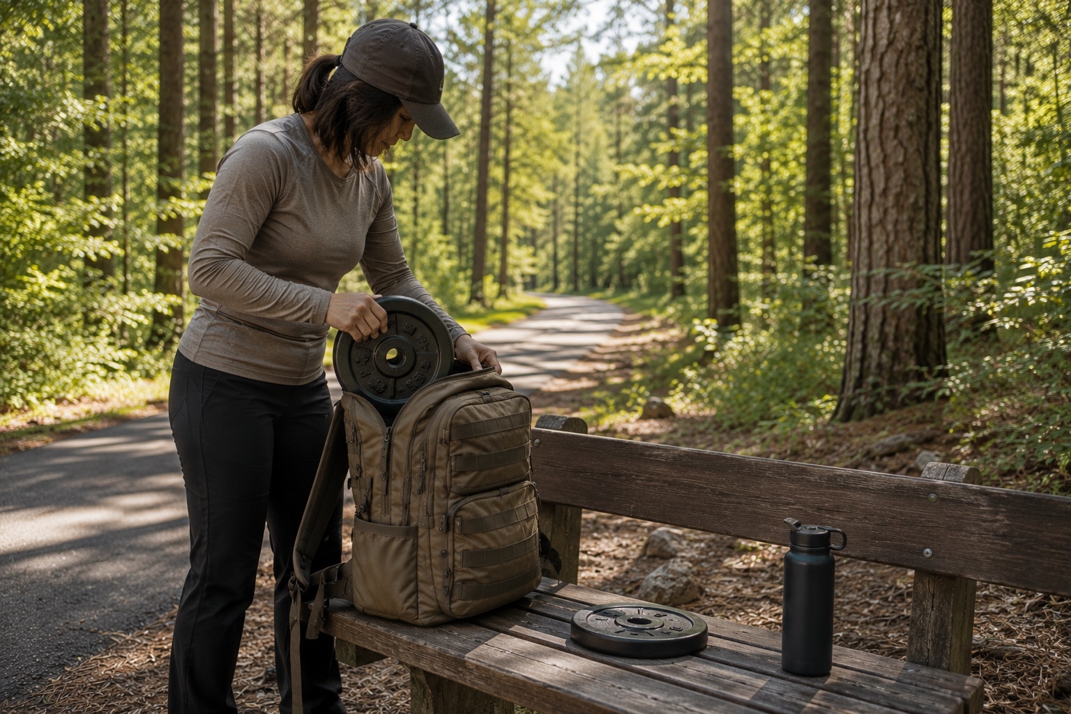 loading a weighted backpack for rucking to prevent muscle loss in women over 40